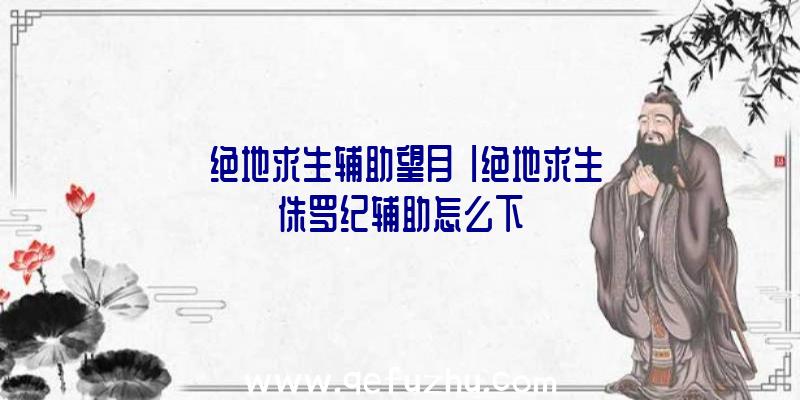 「绝地求生辅助望月」|绝地求生侏罗纪辅助怎么下